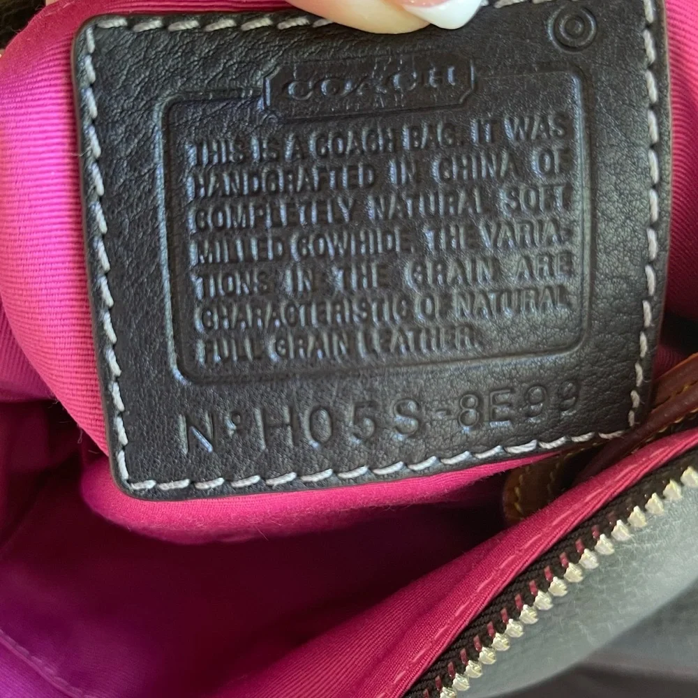 Coach Black and Brown Shoulder Bag with Chain Straps - Picture 9 of 12